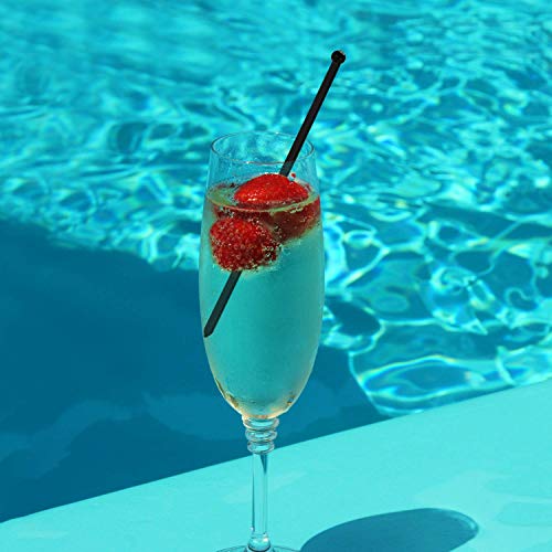 Gmark 6-Inch Clear Plastic Swizzle Sticks, 100 Pack Stirrer