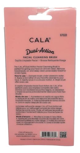 CALA Dual-Action Facial Cleansing Brush with Soft Silicone & Microfine Bristles
