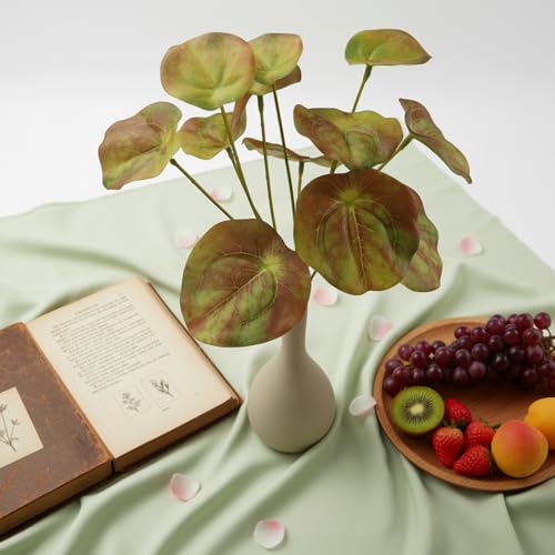 Artificial Pilea Plant with Ceramic Vase - 12" Indoor Greenery