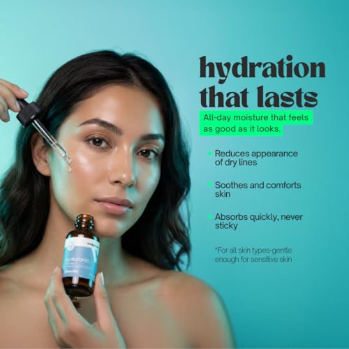 Vivid Naturals Hyaluronic Acid Serum for Face, 60 ml – Lightweight Hydrating Facial Serum with Panthenol