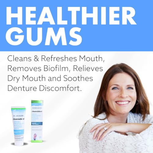 Dr. B Cleanadent All-Natural Denture Toothpaste 4 oz - Removes Odors & Stains