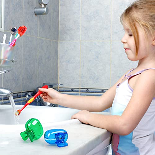 6 Pack Portable Toothbrush Covers - Colorful Travel Protectors