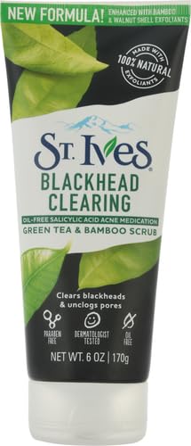 St. Ives Blackhead Clearing Face Scrub 6 oz Pack of 2 - Green Tea & Salicylic Acid