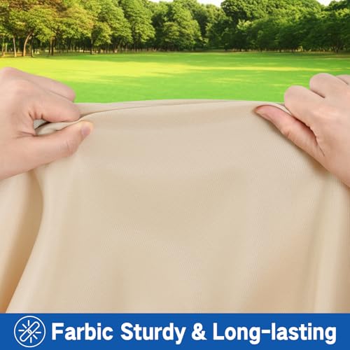 Fitted Square Table Cover 34x34 in - Windproof, Washable Polyester