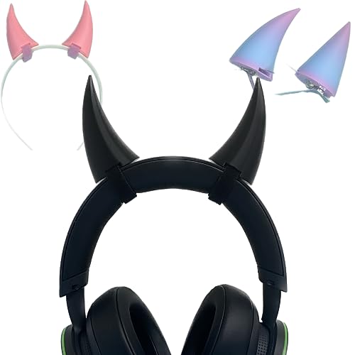 3D Printed Demon Horns for Headsets & Cosplay - Adjustable Strap Set