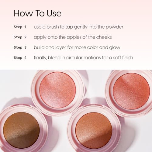 Kara Beauty Baked Blush - Coral Sunset Bloom for Glowy Skin