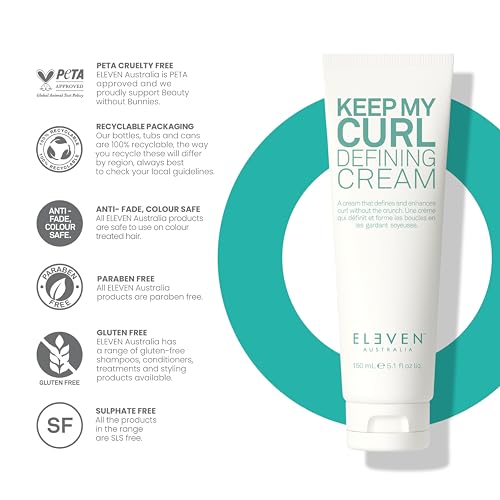 ELEVEN Australia Keep My Curl Defining Cream for Wavy and Curly Hair