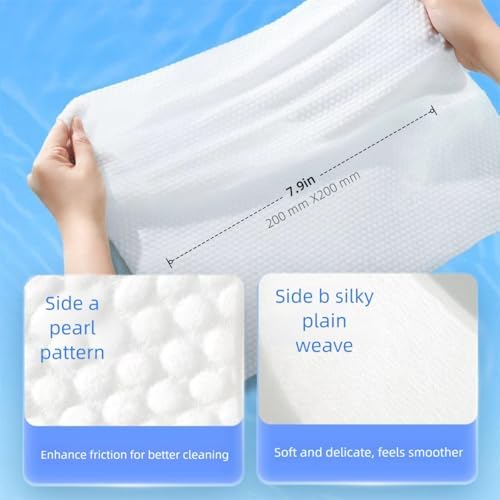 MIXUISEE Disposable Face Towels, Pack of 3, 100% Cotton, Ultra Soft