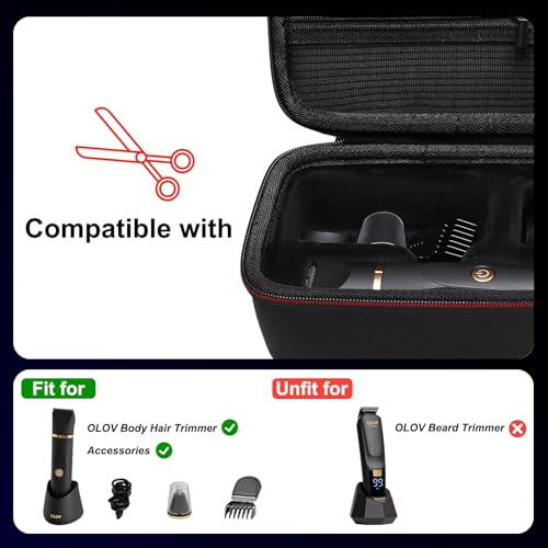 OLOV YP-7032 Body Hair Trimmer Hard Travel Case - Waterproof & Shock-Resistant