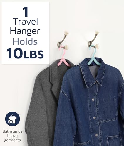 20 Pack Portable Travel Hangers - Compact, Foldable & Durable
