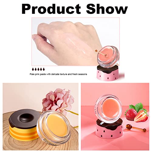 Alisesun 4Pcs Strawberry & Honey Lip Balm Propolis Mask – Moisturizing Lip Care