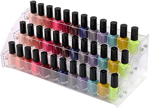 Essential Oils Nail Polish Rack - 7-Tier Acrylic Organizer for Lipstick & Dropper Bottles | Tall Display Shelf for Countertop