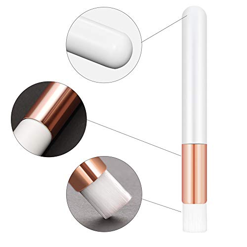 20 Pcs Rose Gold Lash Shampoo Brush Set for Eyelash Extensions & Nose