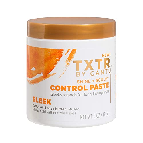 Cantu TXTR Sleek Shine Sculpt Control Paste - Shea Butter Hair Styling, 6oz