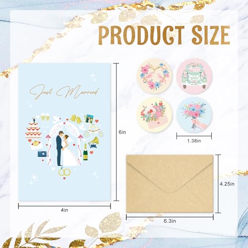 SuperShunhu 24 Wedding Cards Set - Boxed Congratulations for Newlyweds