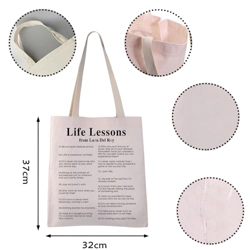 Lana Del Rey Life Lesson Lyric Aesthetic Tote Bag - Music Fan Gift