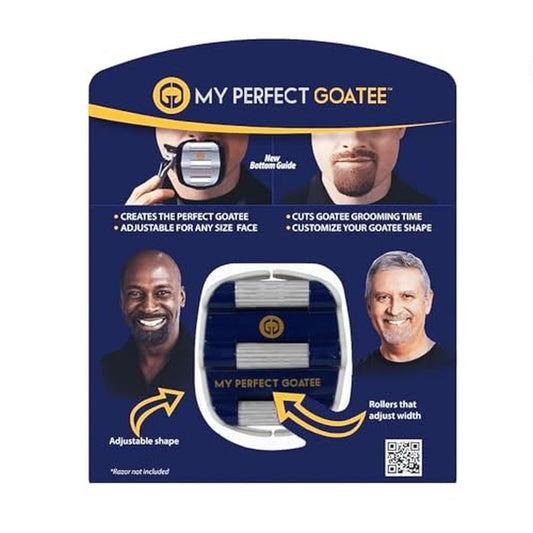 Goatee Shaper Template - Beard Shaping Tool & Guide for Men - Adjustable Goatee Trimming Stencil for Perfect Symmetrical Goatee Every Time | My Perfect Goatee