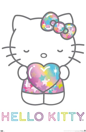 Hello Kitty Starshine Heart Wall Poster - 34" x 22" Unframed