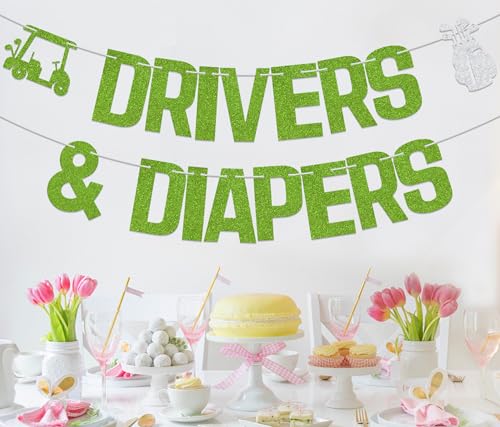 Golf Themed Drivers & Diapers Banner for Baby Shower Decor