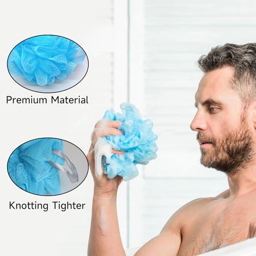MISSJOJIAY Soft Mesh Luffa Sponge for Gentle Exfoliation - 4 Colors