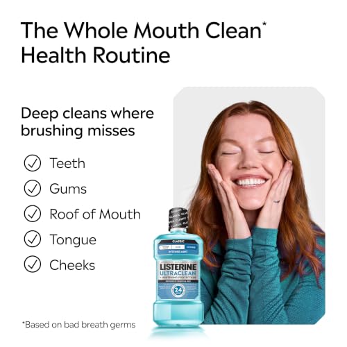 Listerine Ultraclean Intense Mint Mouthwash Twin Pack - 2 x 1L