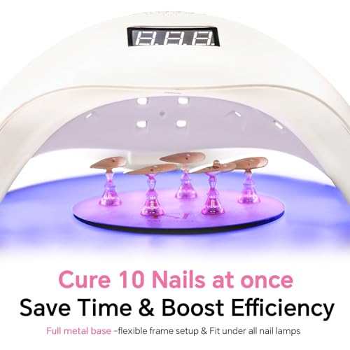 Magnetic Nail Stand Set with 10 Holders & 300 Sticky Tabs