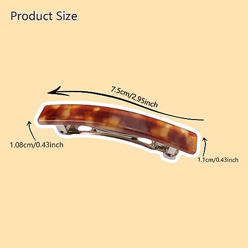 Fumwase 6PCS Stylish Hair Barrettes for Women - Turtle Shell Clips