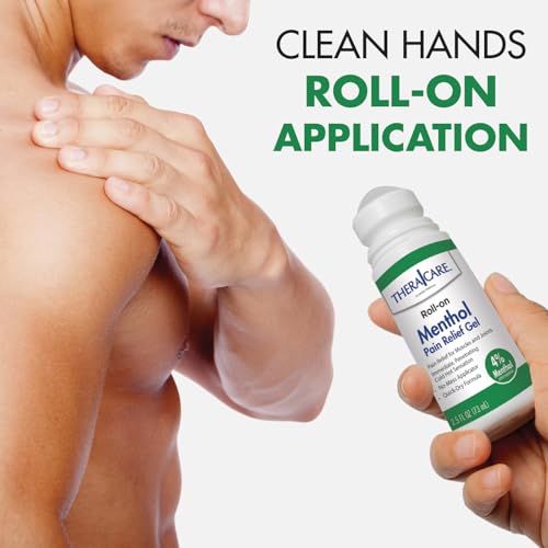 TheraCare 4% Menthol Pain Relief Roll-On Gel - Green, 2.5 oz (73 mL)