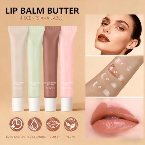 4PCS Summer Lip Balm Set - Moisturizing Lip Gloss for Girls