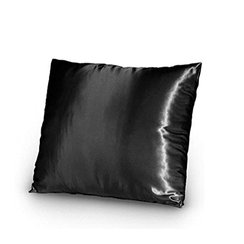 TAOSON Pack of 2 Satin Cushion Covers 20x20 Inch - Black