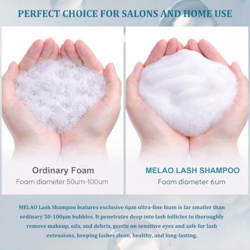 Vemofoper 1.69 Fl Oz Lash Extension & Natural Lash Foaming Cleanser, Oil & Paraben Free
