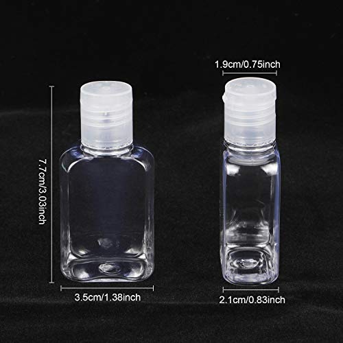 Boao 30-Pack 1 oz Travel Bottles - Refillable Clear Plastic Containers for Shampoo, Lotion, Essential Oils