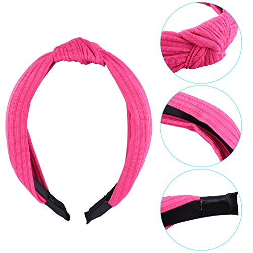 SIQUK 18-Pack Wide Turban Top Knot Headbands for Women, Soft Fabric