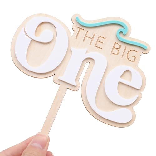 The Big One Surf Theme First Birthday Cake Topper