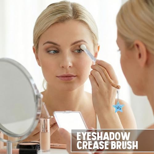 Profusion Casper Ghost Makeup Brush Set - 3 Piece Face & Eye Brushes with Vegan Bristles
