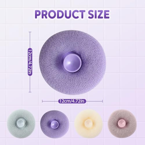 Super Soft Sunflower Bath Sponge with Suction Cup - Exfoliating Shower Ball for Gentle Cleansing