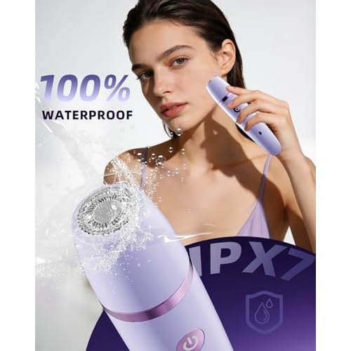 Ufree Bikini Trimmer Electric Razors for Women, Ceramic Blade Body Hair Trimmer, IPX7 Waterproof Rechargeable Lady Shaver, Personal Groomer for Legs & Pubic Hair, Gifts for Women, Purple