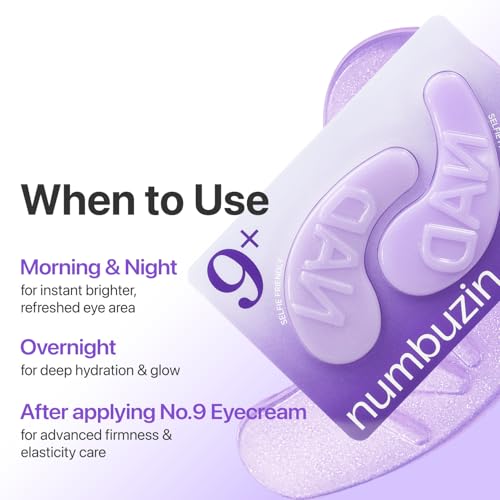 numbuzin No.9 Cooling Eye Patches with NAD+, Collagen & Peptides - 5 Pairs