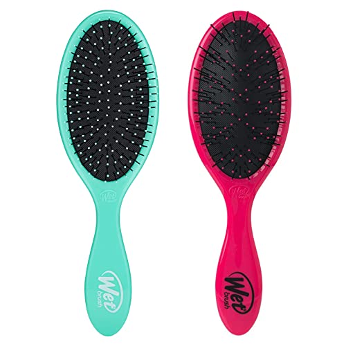 Wet Brush Original Detangler Hair Bundle - Aqua and Pink
