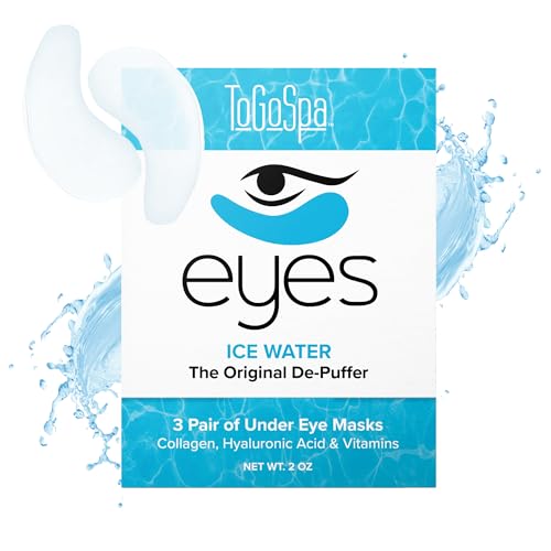 ToGoSpa Ice Water EYES Collagen Gel Pads - Anti-Aging Under Eye Masks (3 Pair)