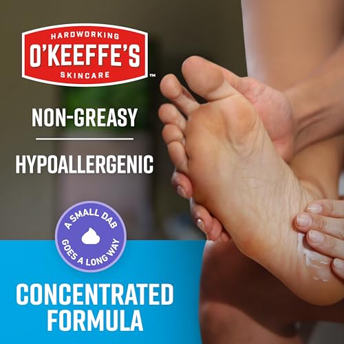 O'Keeffe's Healthy Feet Night Treatment Foot Cream, 7 oz - Intense Moisturizer for Cracked Dry Feet