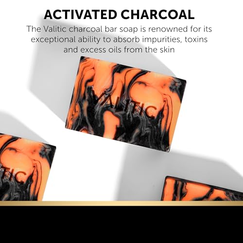 Charcoal Kojic Acid Turmeric Black Soap with African Net - 2 Pack