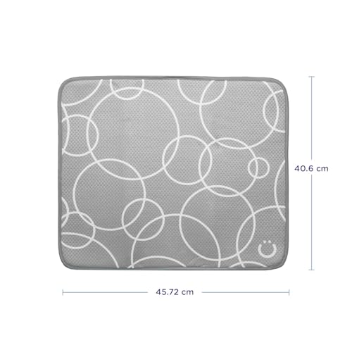 Ubbi Microfiber Dish Drying Mat Set of 2 - Gray Kitchen Essential