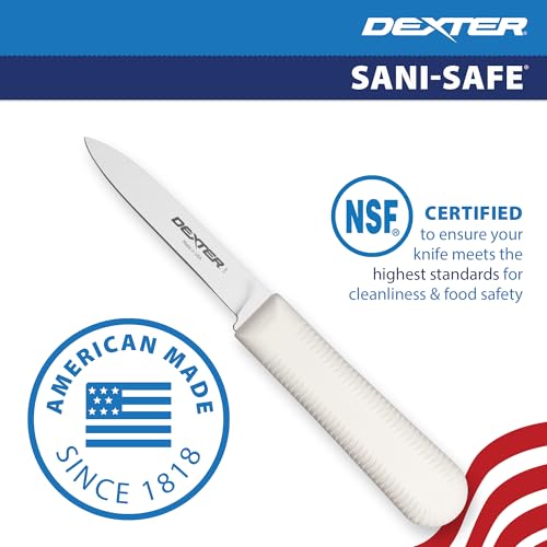 Dexter Russell S104PCP Cook’s Paring Knife - 3.25" High Carbon Steel Blade, Non-Slip Handle