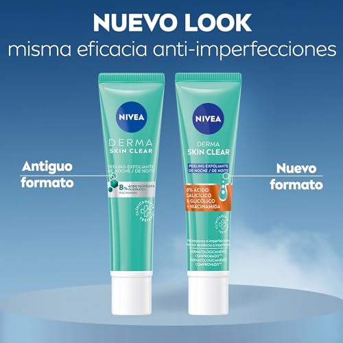 NIVEA Derma Skin Clear Night Exfoliator with Glycolic & Salicylic Acid