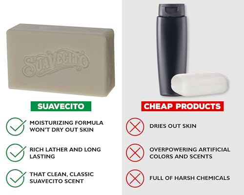 Suavecito Original Body & Hand Soap Bar - Moisturizing Masculine Scent