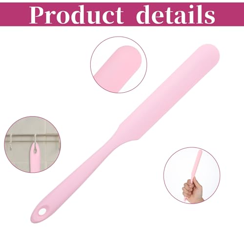 4PCS Silicone Wax Spatulas Set - Non-Stick Reusable Applicators for Body & Face Hair Removal, DIY Crafts - Pink