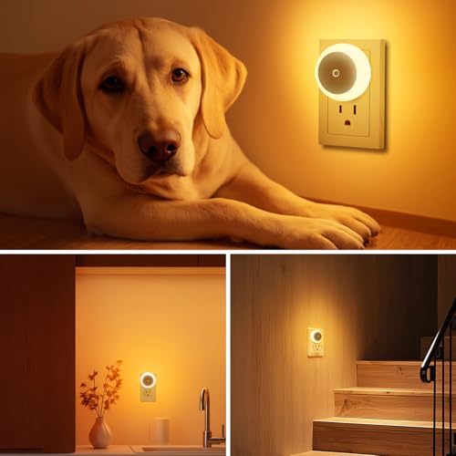 KINUR 6 Pack LED Night Lights with Dusk to Dawn Sensors