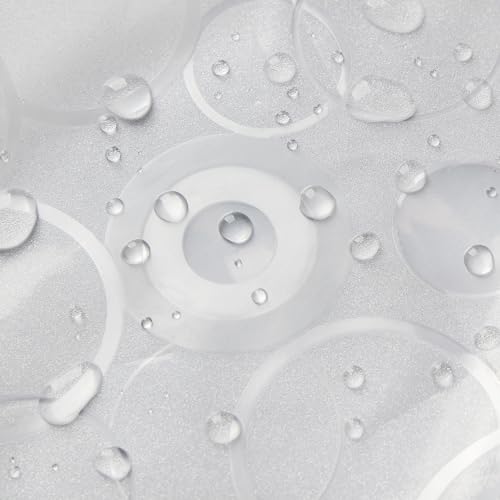 AooHome 72x78 Inch EVA Shower Curtain Liner - 3D Circle Pattern, Water Repellent with Hooks & Magnets