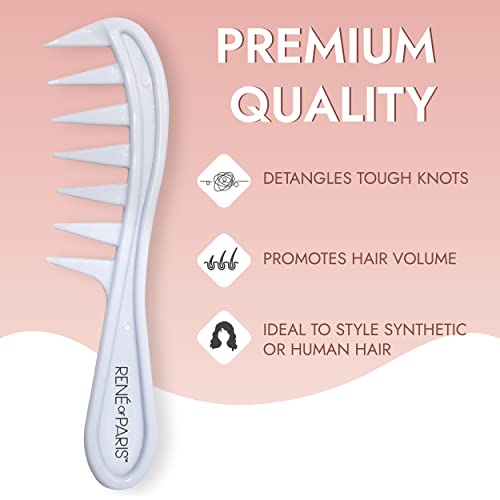 Wide Tooth Detangling Comb for Wigs & Hair Extensions